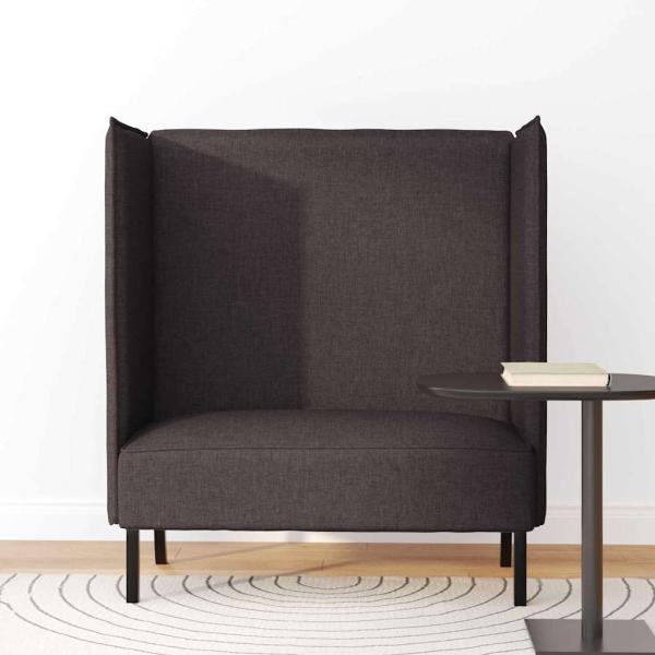 Hoher Rücken Sofa 101cm Dunkelbraun Stoff