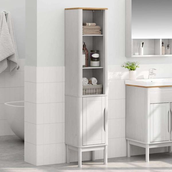 Bad hoher Schrank FLORO Weiß 35 x 30 x 160 cm