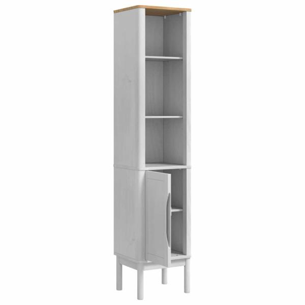 Bad hoher Schrank FLORO Weiß 35 x 30 x 160 cm