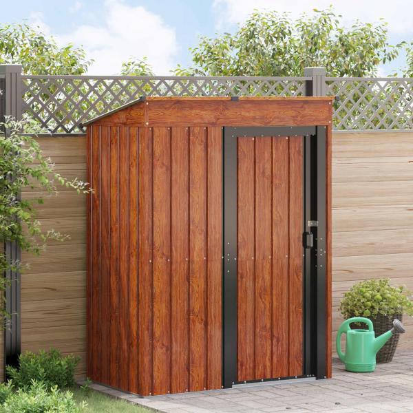 ARDEBO.de - Gartenhütten Braun 137 x 81 x 180 cm Metall