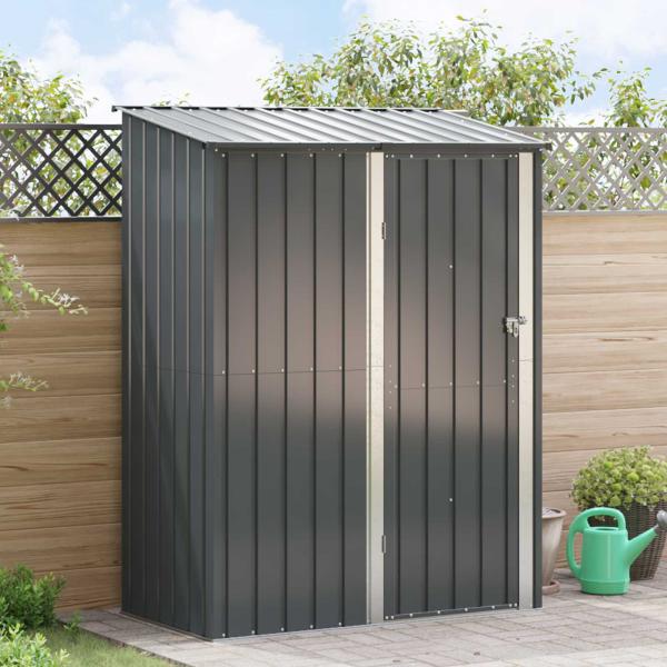 ARDEBO.de - Gartenhütten Anthrazit 153,5 x 86 x 200 cm Metall