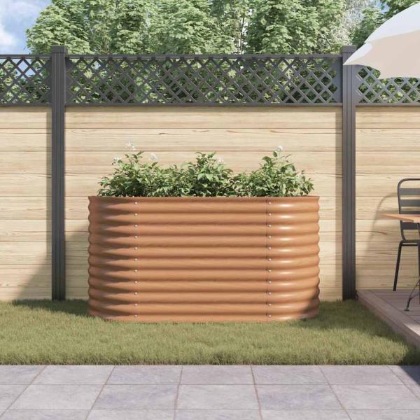 Hochbeet Braun 160 x 80 x 81 cm Stahl