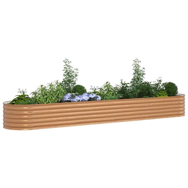 Hochbeet Braun 400 x 80 x 44 cm Stahl