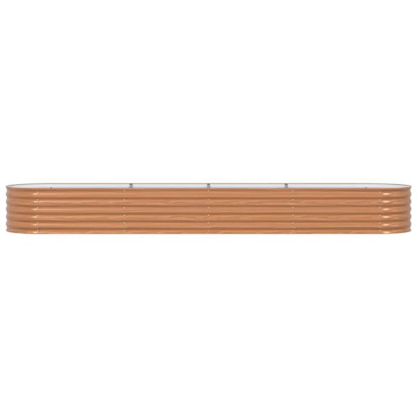 Hochbeet Braun 400 x 80 x 44 cm Stahl