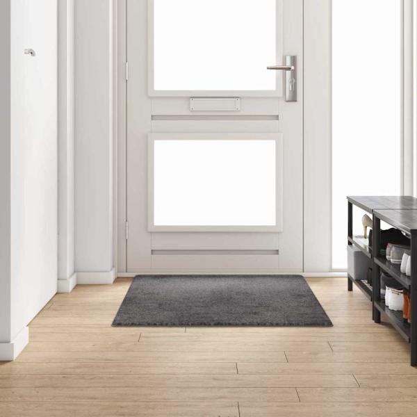 ARDEBO.de - Teppichläufer Grau 100 x 150 cm 100% Polypropylen Tuft