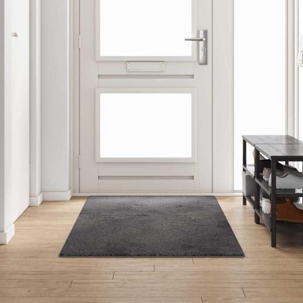 ARDEBO.de - Teppichläufer Grau 100 x 250 cm 100% Polypropylen Tuft