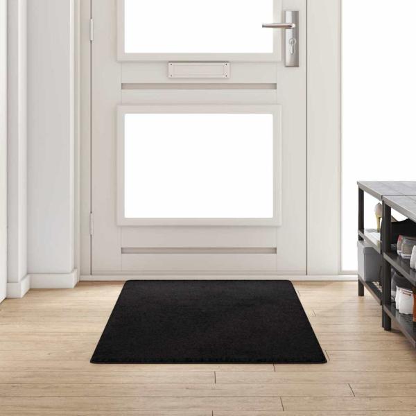 ARDEBO.de - Teppichläufer Schwarz 80 x 200 cm 100% Polypropylen Tuft