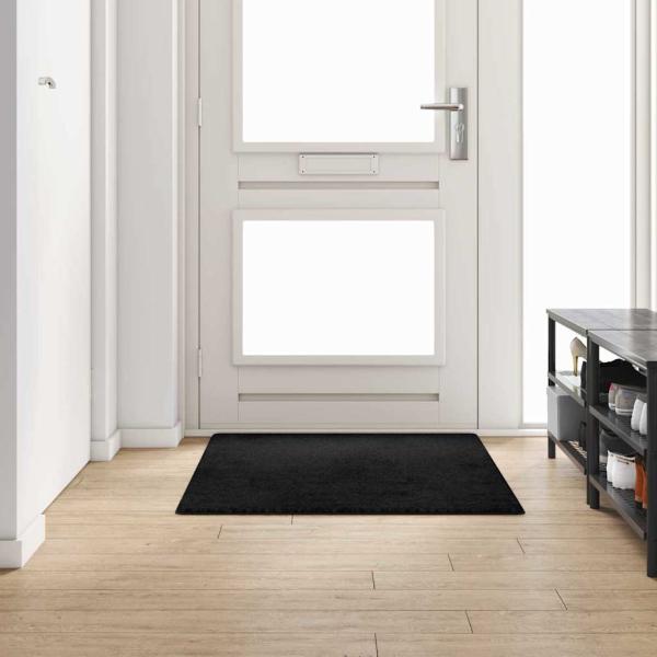 ARDEBO.de - Teppichläufer Schwarz 100 x 150 cm 100% Polypropylen Tuft