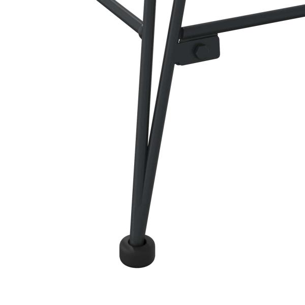 Barstuhl 2 Stk. Schwarz 55 x 52 x 105 cm Rattan und Eisen