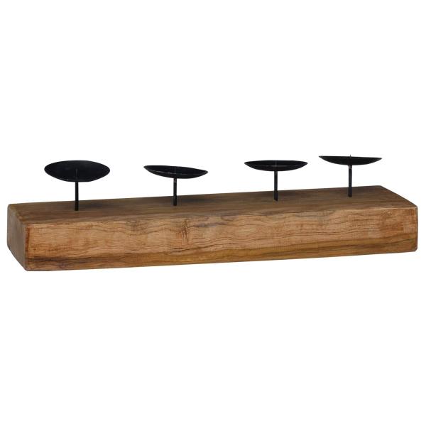 Kerzenhalter Natur 50 x 15 x 10 cm Massivholz Teak