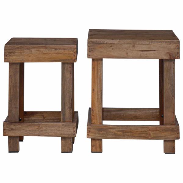 Pflanzenständer 2 stk. Braun 70 x 11 x 27 cm Mahagoni Holz