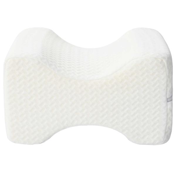 Knee Pillow Weiß Memory-Schaum und Polyester 26 x 21,5 x 15 cm