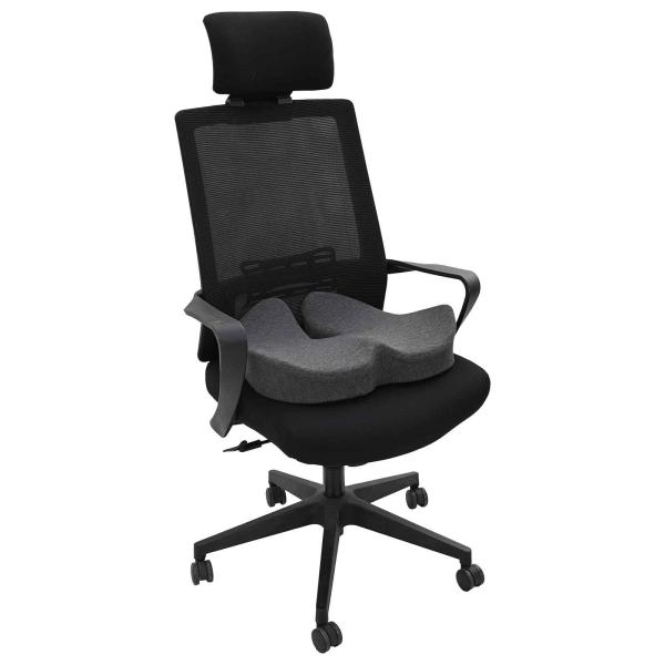 Sitzkissen Viscoschaum Dunkelgrau 48 x 42 x 11,5 cm