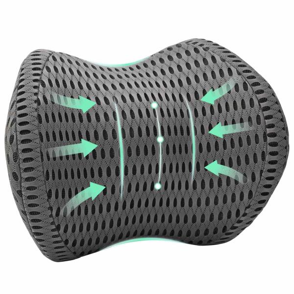Nackenkissen Grau Viscoschaum 31 x 22 x 13 cm