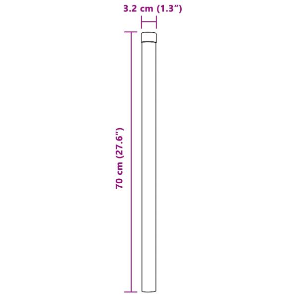 Zaunpfosten 12 stk. Grün 70 cm Pulverbeschichteter Stahl