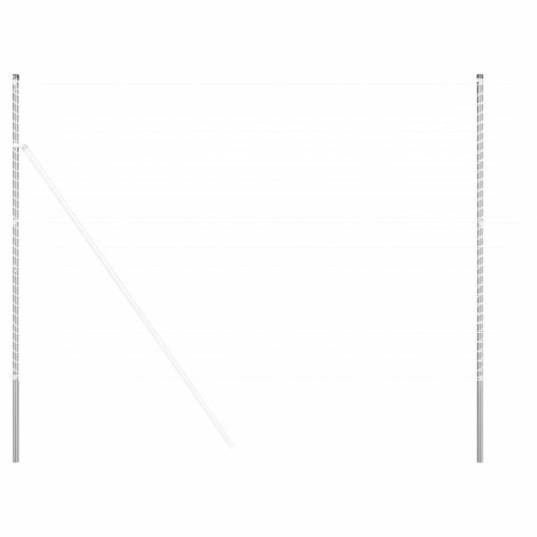 Zaunpfosten 2 Stk. Silber Pulverbeschichteter Stahl