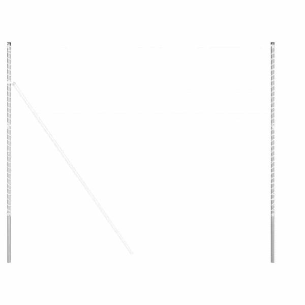 Zaunpfosten 2 Stk. Silber Pulverbeschichteter Stahl
