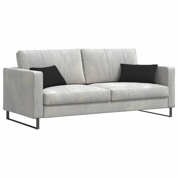 Sofakissen 2 Stück Schwarz 50 x 30 cm Stoff