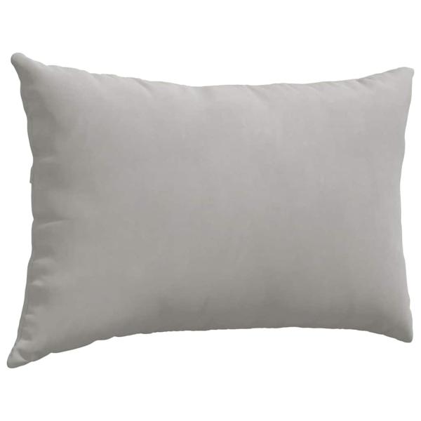 Sofakissen 2 stk. Stoff Hellgrau 60 x 40 cm