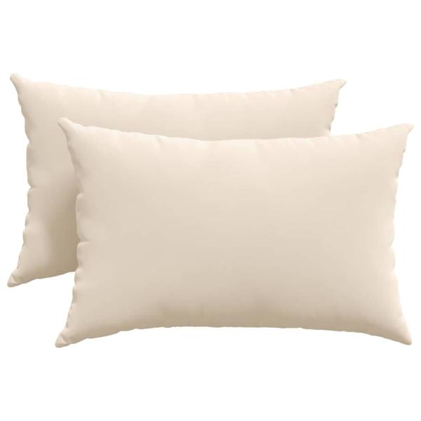 Sofakissen 2 stk. Stoff Beige 60 x 40 cm