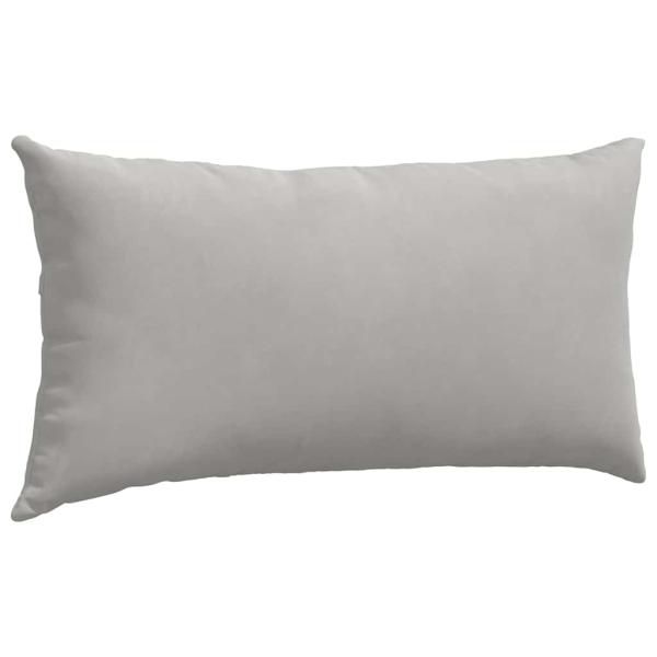 Sofakissen 2 stk. Stoff Hellgrau 80 x 40 cm