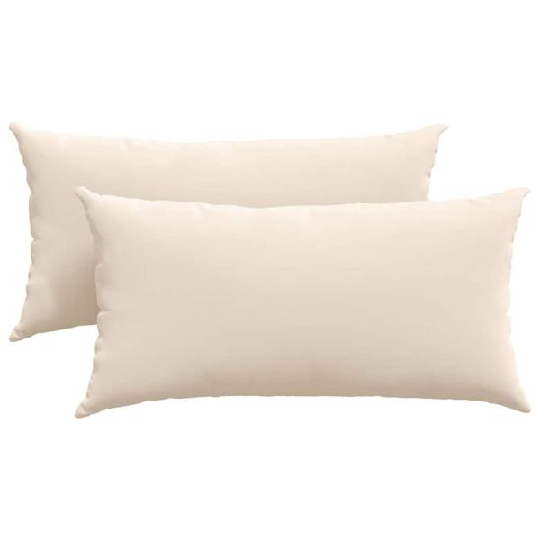 Sofakissen 2 stk. Stoff Beige 80 x 40 cm