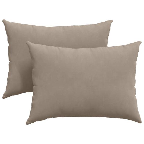Sofakissen 2 stk. Stoff Taupe 70 x 50 cm