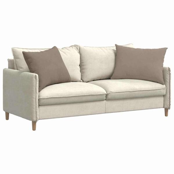 Sofakissen 2 stk. Stoff Taupe 70 x 50 cm