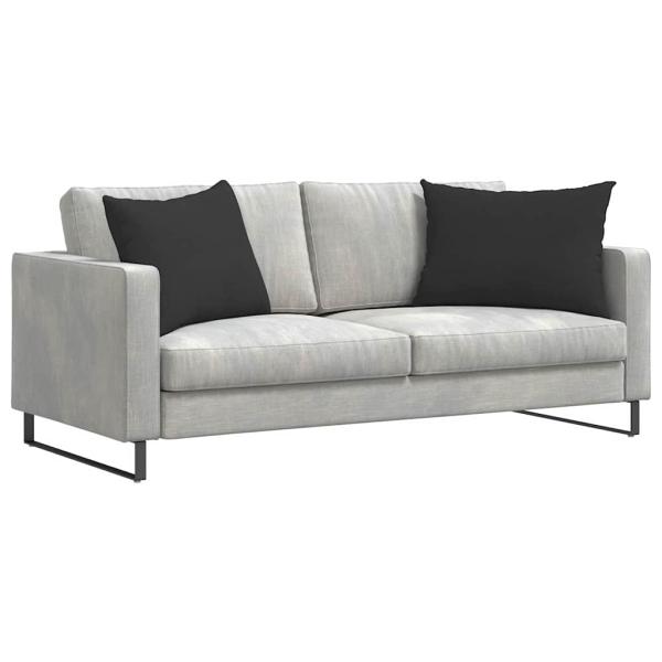 Sofakissen 2 stk. Stoff Schwarz 70 x 50 cm