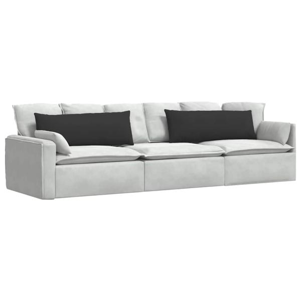Sofakissen 2 stk. Stoff Schwarz 120 x 40 cm