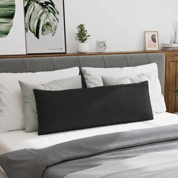 Sofakissen 2 stk. Stoff Schwarz 120 x 40 cm