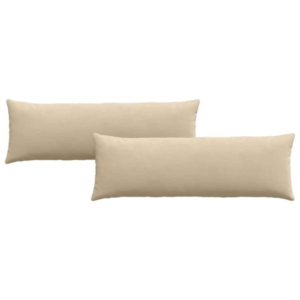 Sofakissen 2 stk. Stoff Creme 120 x 40 cm