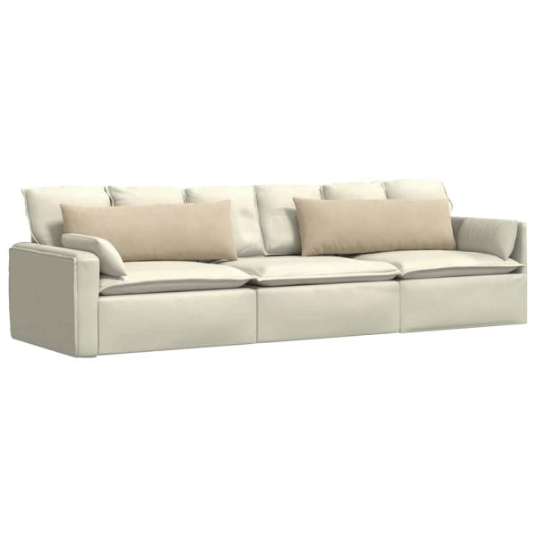 Sofakissen 2 stk. Stoff Creme 120 x 40 cm
