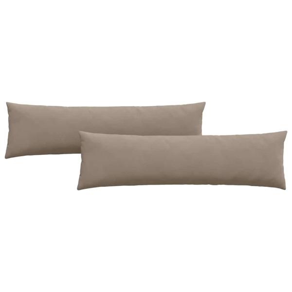 Sofakissen 2 stk. Stoff Taupe 145 x 40 cm