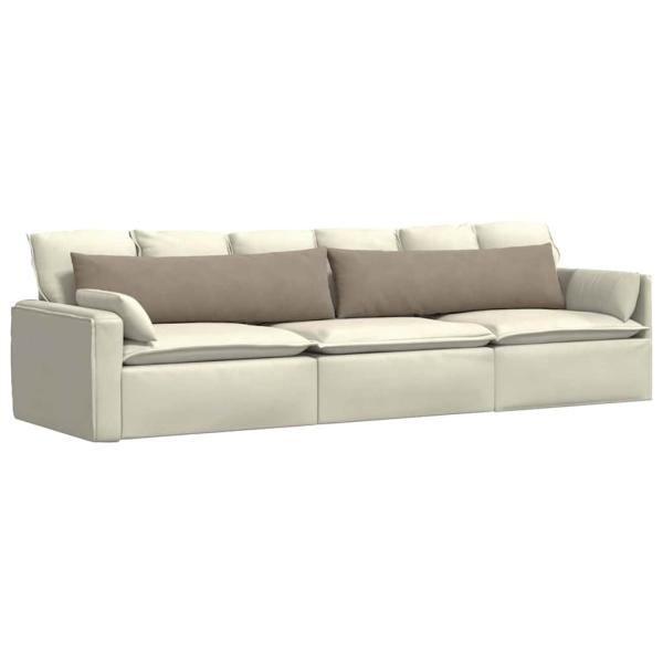Sofakissen 2 stk. Stoff Taupe 145 x 40 cm