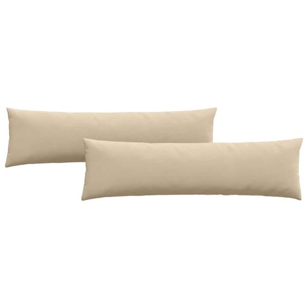 Sofakissen 2 stk. Stoff Creme 145 x 40 cm