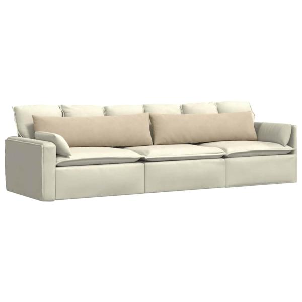 Sofakissen 2 stk. Stoff Creme 145 x 40 cm