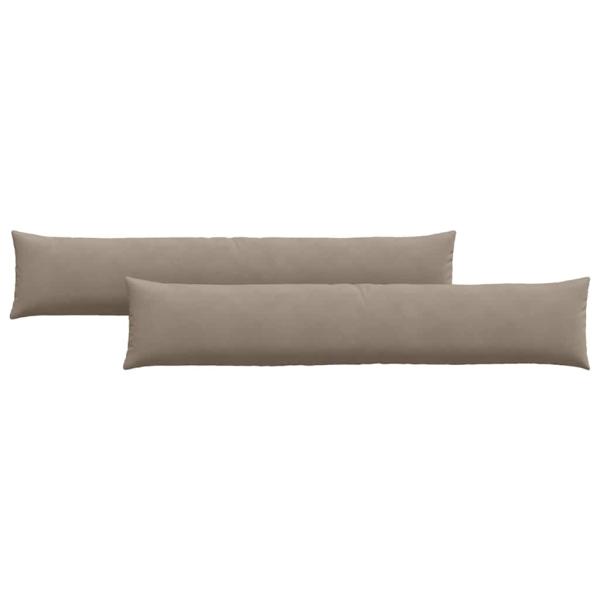 Sofakissen 2 stk. Stoff Taupe 200 x 40 cm