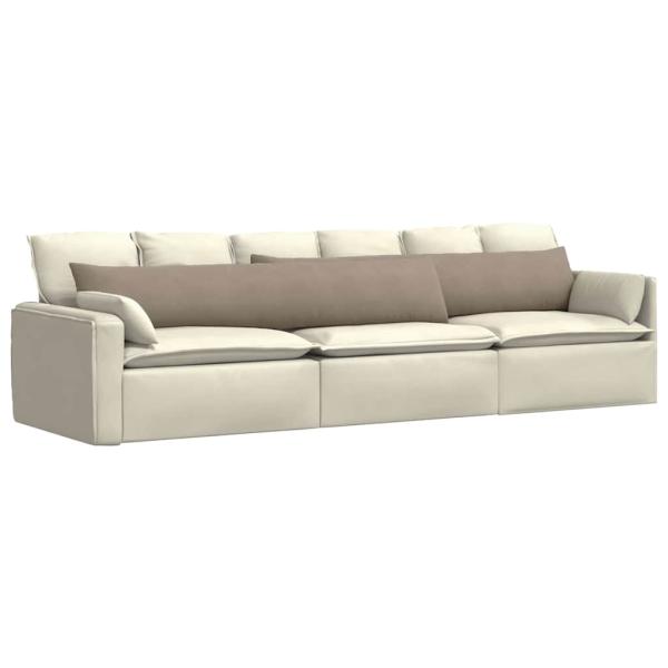 Sofakissen 2 stk. Stoff Taupe 200 x 40 cm