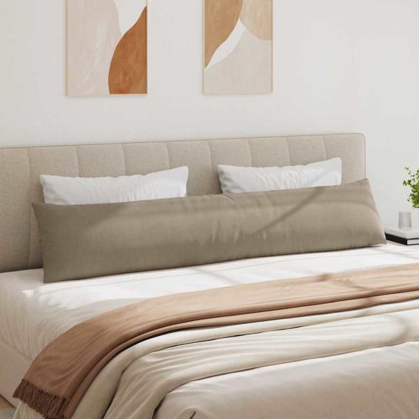 Sofakissen 2 stk. Stoff Taupe 200 x 40 cm