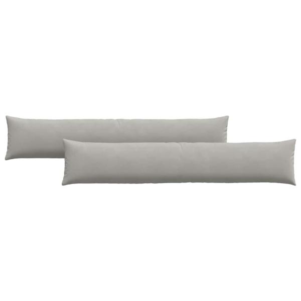 Sofakissen 2 stk. Stoff Hellgrau 200 x 40 cm