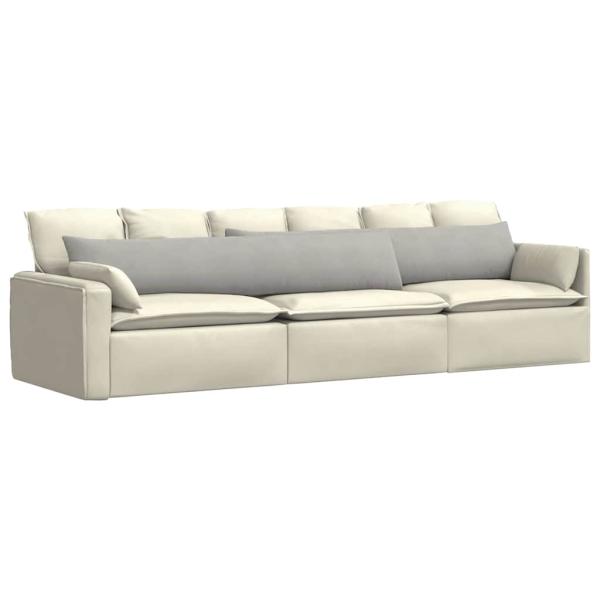 Sofakissen 2 stk. Stoff Hellgrau 200 x 40 cm