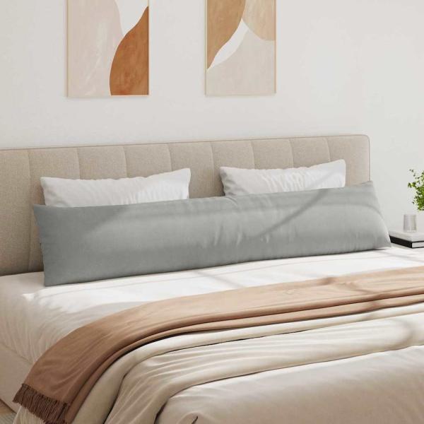 Sofakissen 2 stk. Stoff Hellgrau 200 x 40 cm