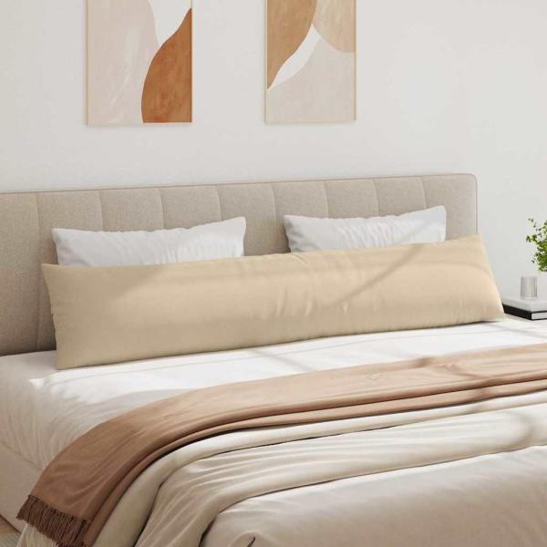 Sofakissen 2 stk. Stoff Creme 200 x 40 cm
