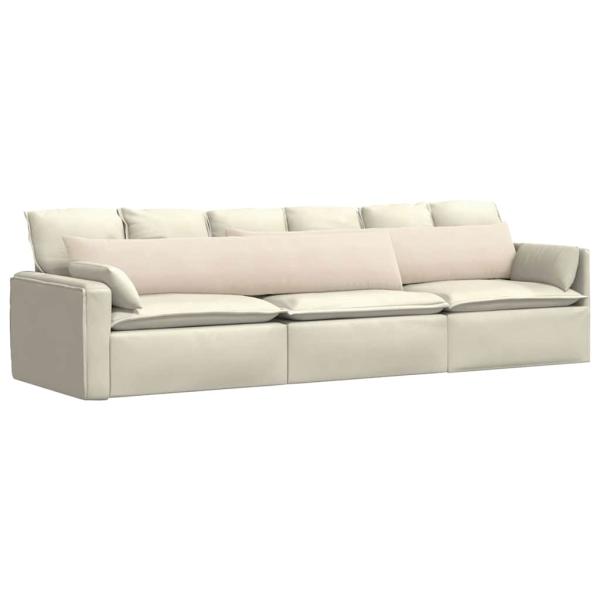 Sofakissen 2 stk. Stoff Beige 200 x 40 cm