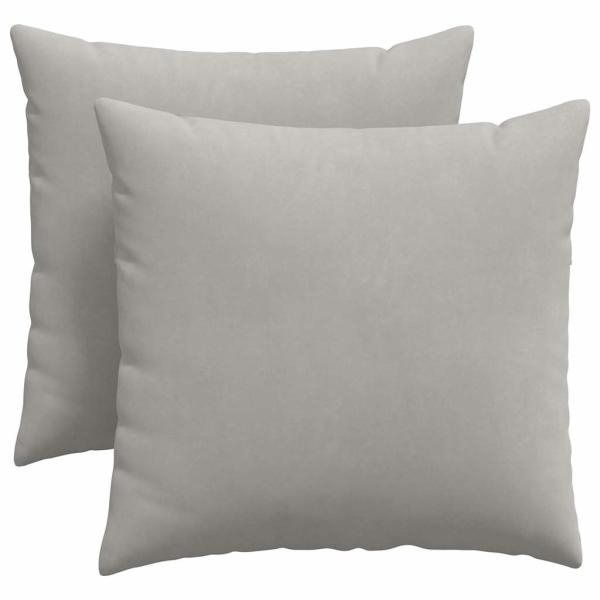 Sofakissen 2 stk. Stoff Hellgrau 45 x 45 cm