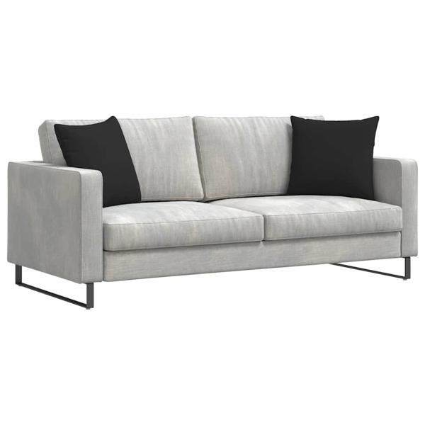 Sofakissen 2 stk. Stoff Schwarz 45 x 45 cm