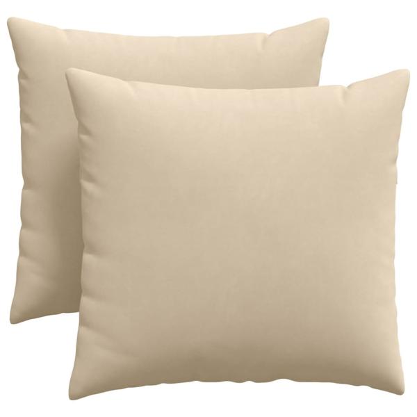 Sofakissen 2 stk. Stoff Creme 45 x 45 cm