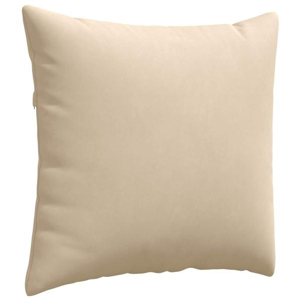 Sofakissen 2 stk. Stoff Creme 45 x 45 cm