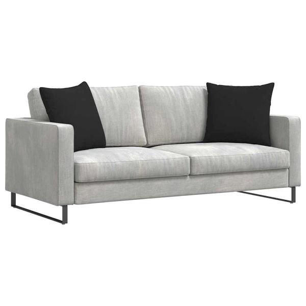 Sofakissen 2 stk. Stoff Schwarz 50 x 50 cm